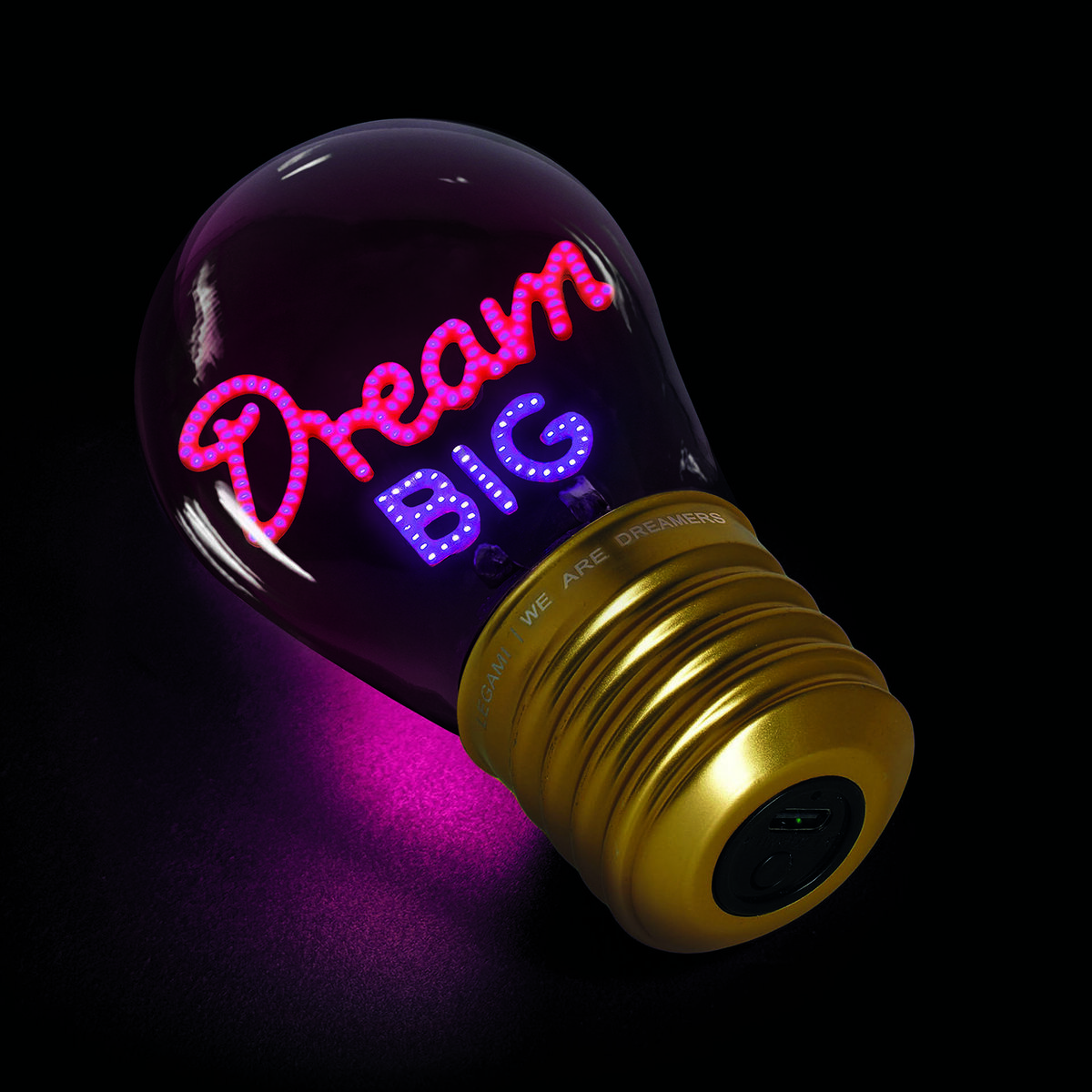 Decorative Lightbulb-Shaped Table Lamp - Dream Big - Bulb Fiction