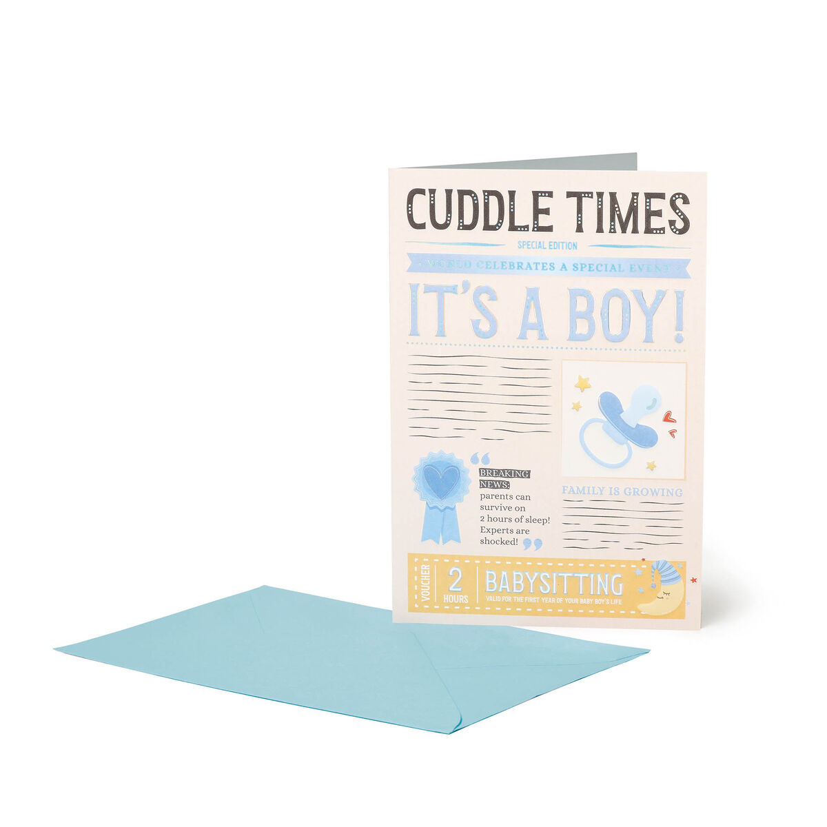 Greeting Card - Large - Newborn - Boy - Greeting Card - Cuddle Times Boy