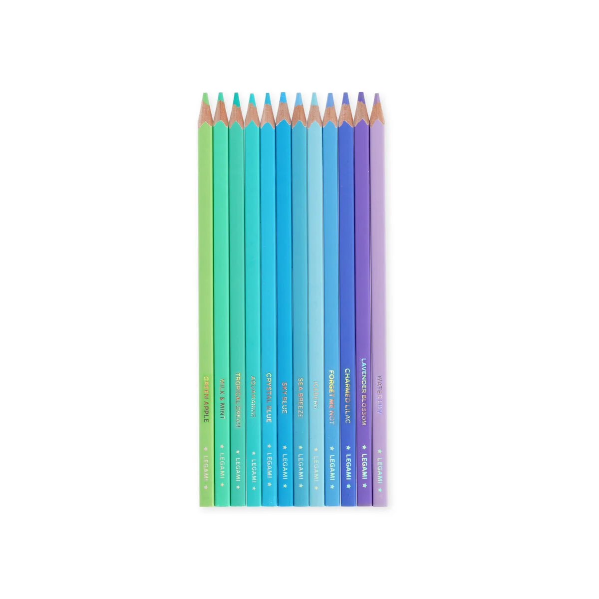 Set of 12 Colouring Pencils in Ocean Palette - Live Colourfully
