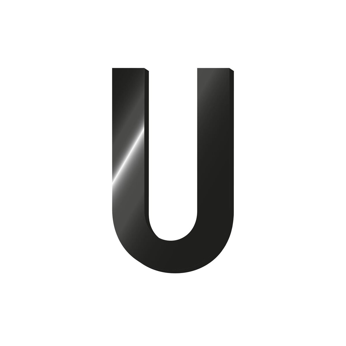 Decorative Adhesive Metal Letter - U - My Initial