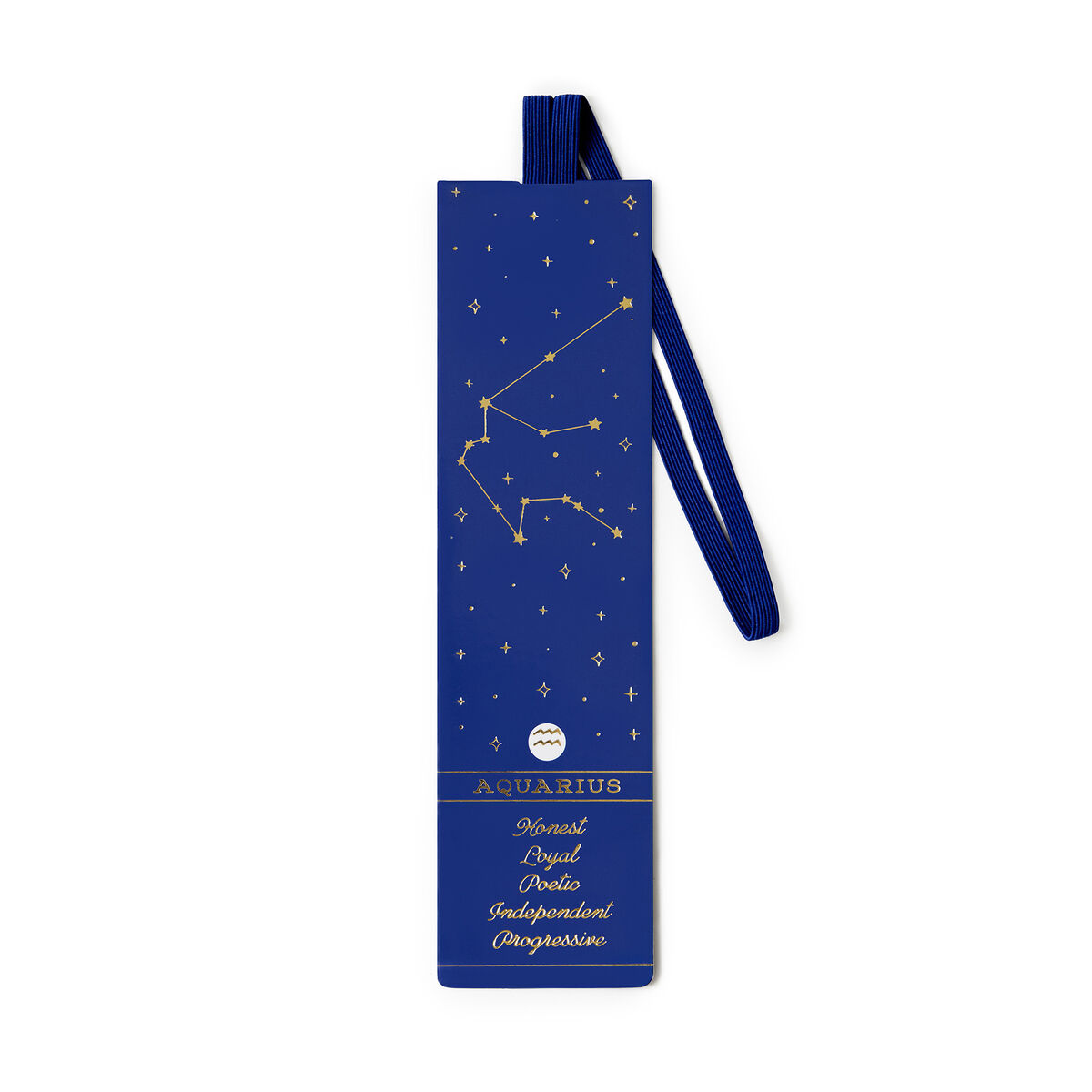 Illustrated Bookmark with Elastic Band - Aquarius - Bookmark