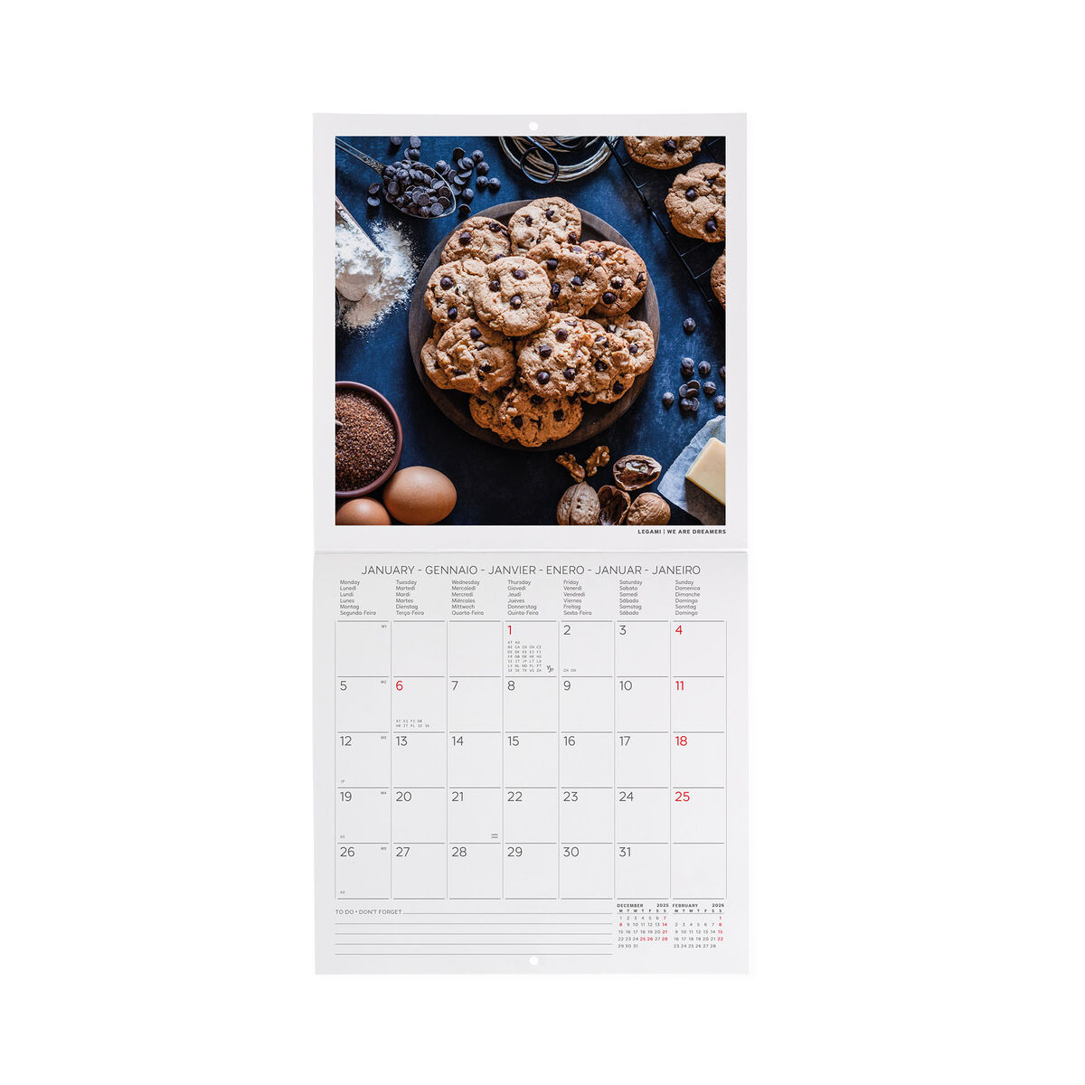 2026 Wall Calendar - 18 x 18 cm