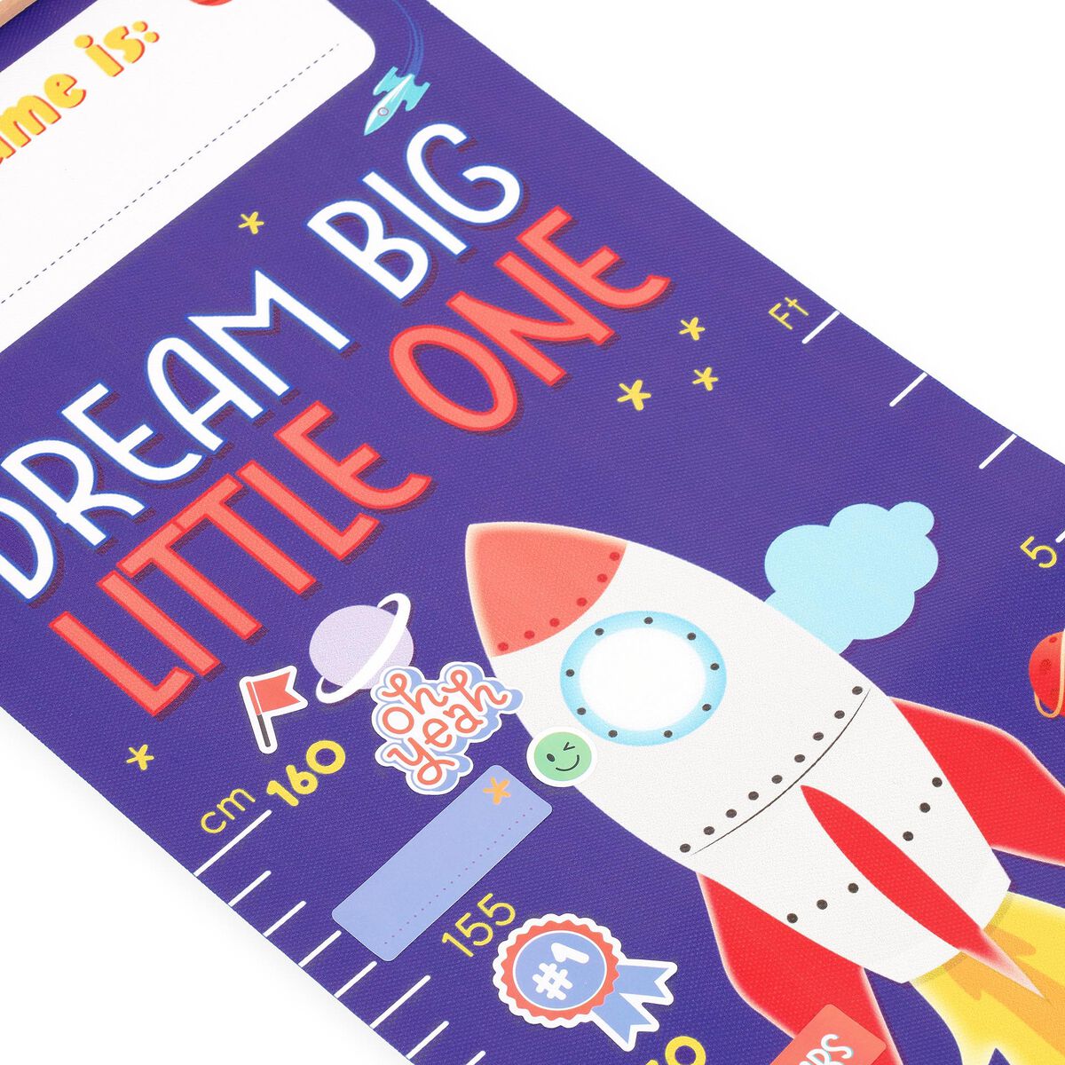 Wall-Hanging Height Chart - Space - Dream Big Little One