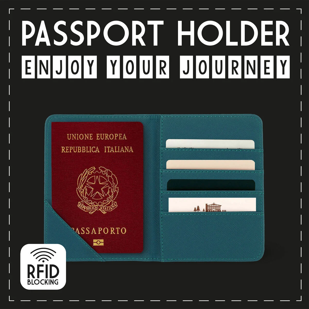 Petrol Blue Passport Holder