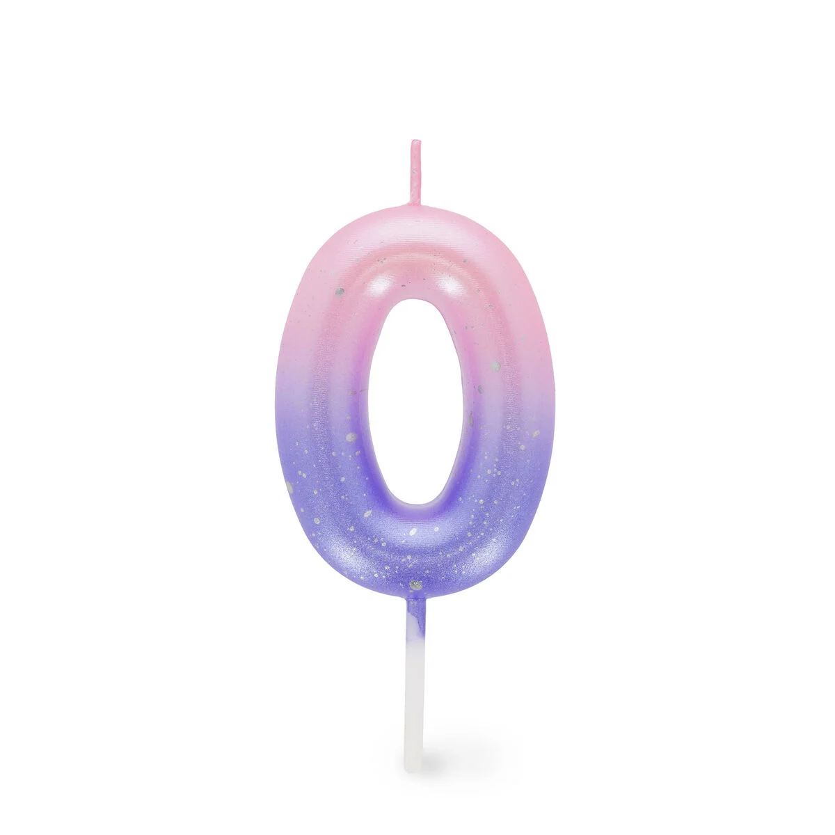 Pink Birthday Cake Candle - 0 - Happy Birthday Candle