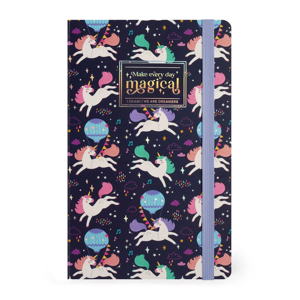 Lined Photo Notebook with Illustrated Hard Cover - Unicorn