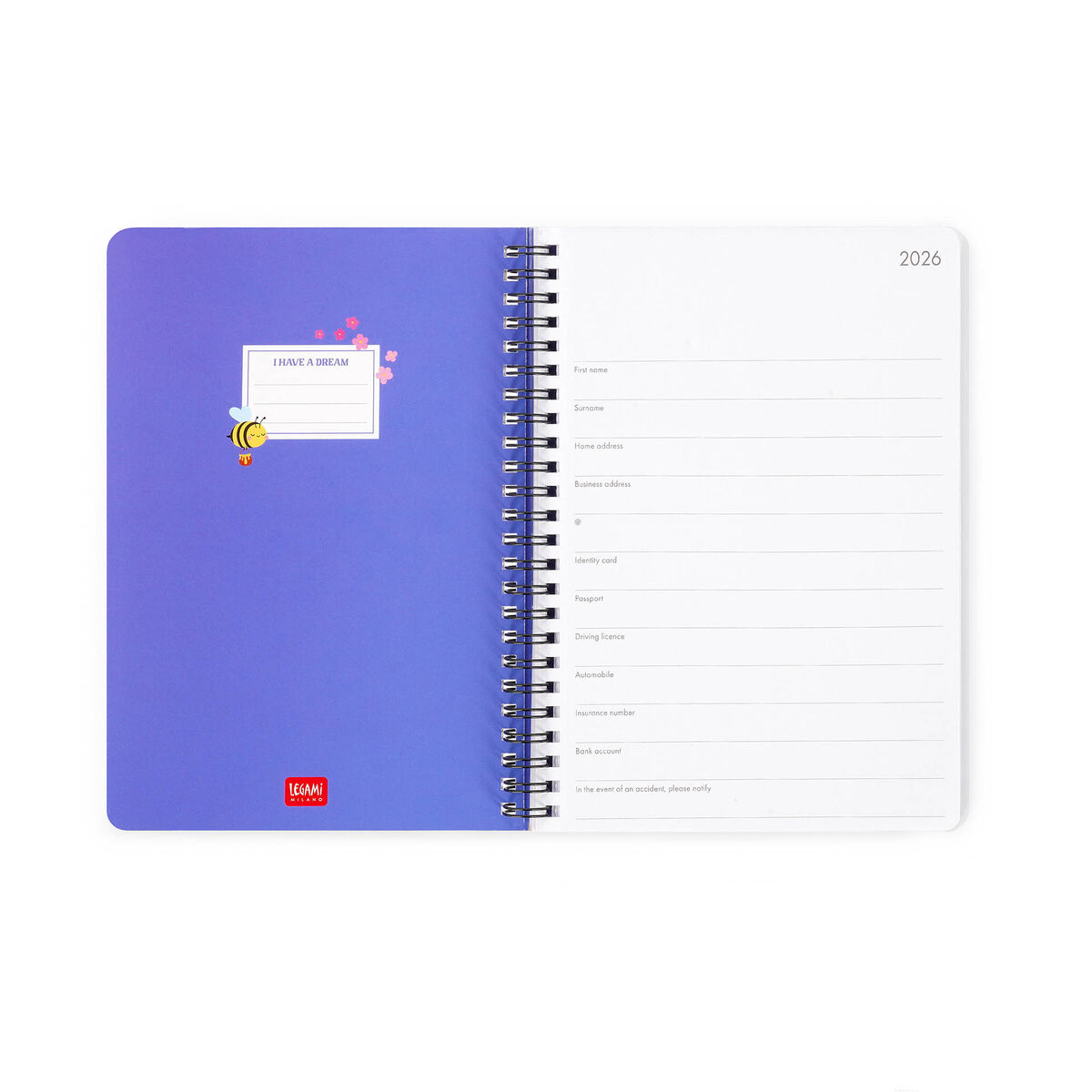 12-Month Large Weekly Spiral-Bound Diary - 2026