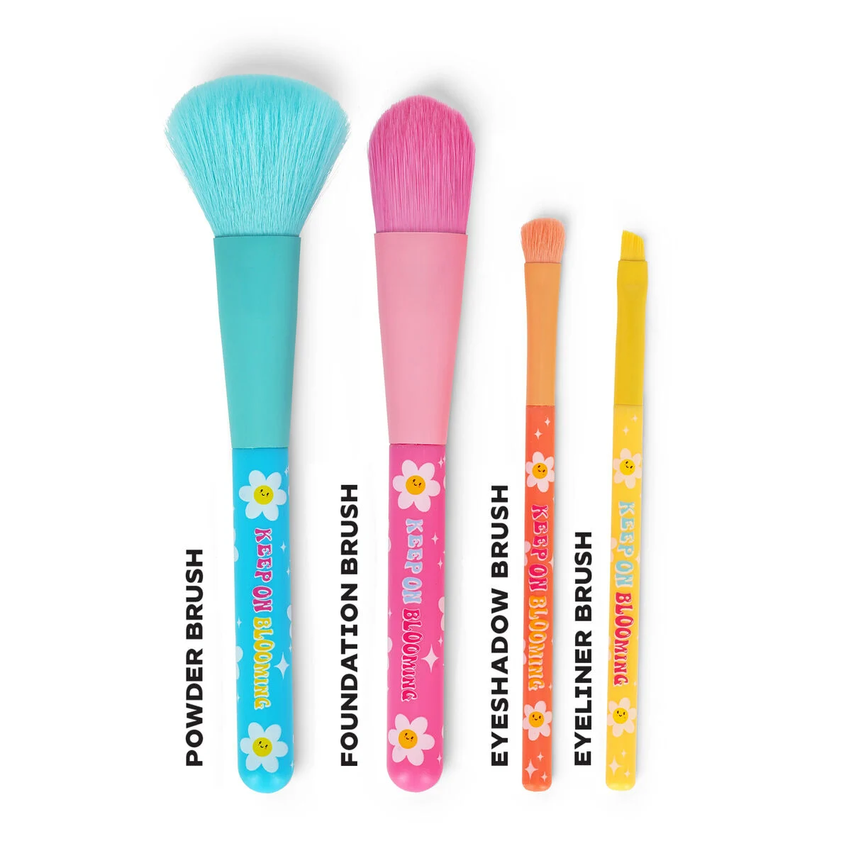 Set of 4 Daisy Makeup Brushes - Oh My Glow!
