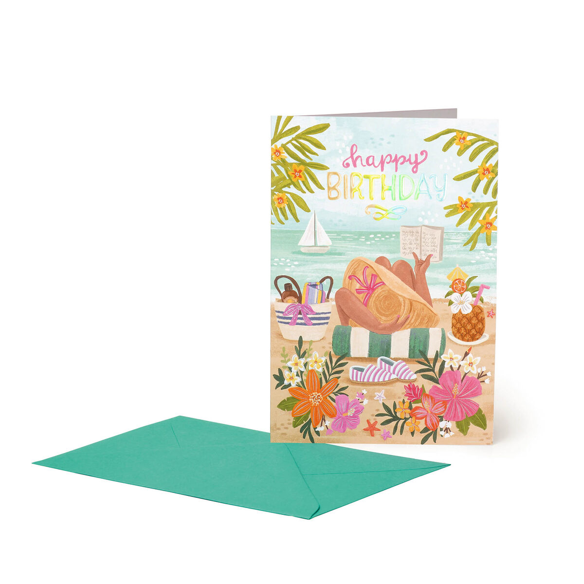 Birthday Card - Large - Greeting Card - Birthday Beach