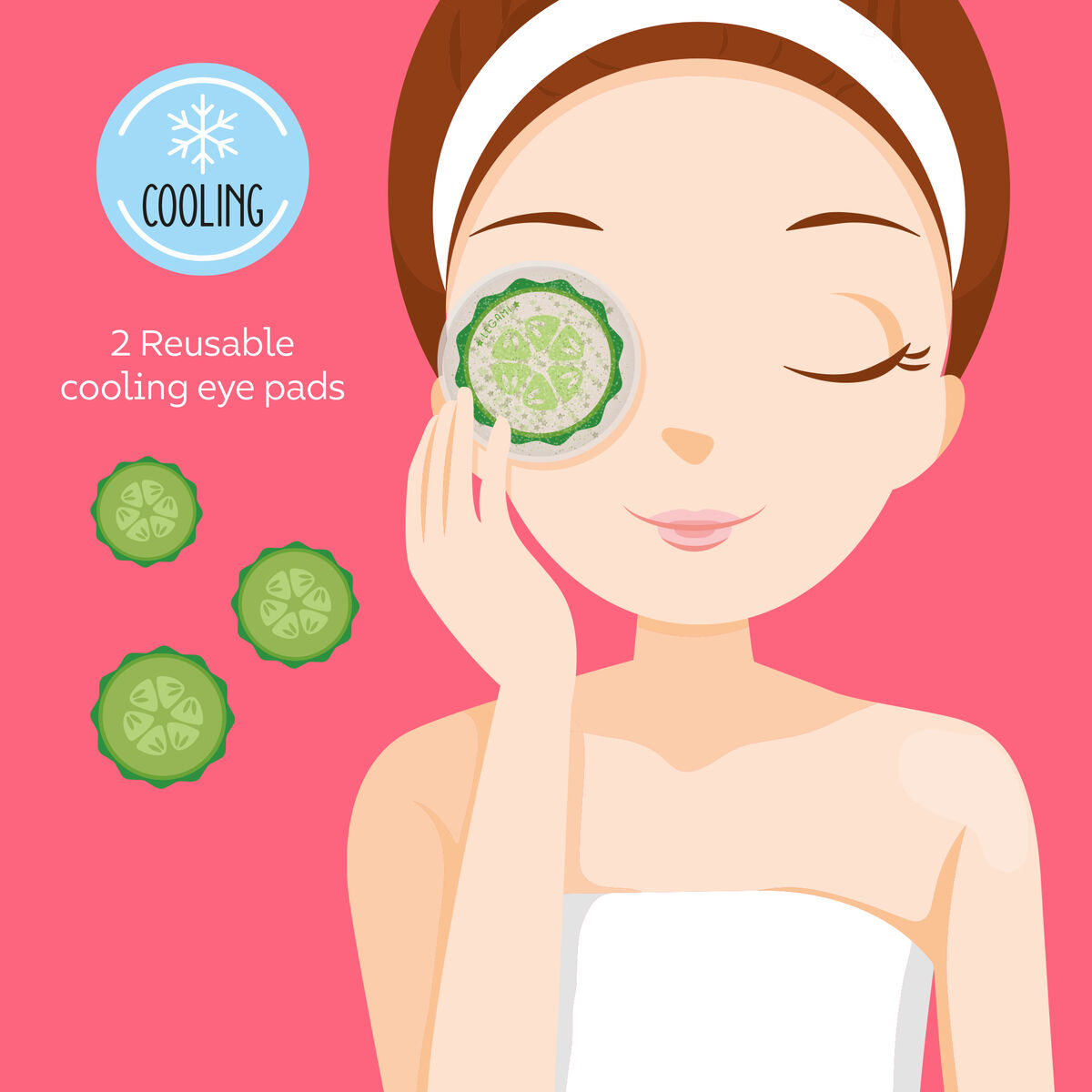 Cucumber Reusable Cooling Eye Pads - Chill Out