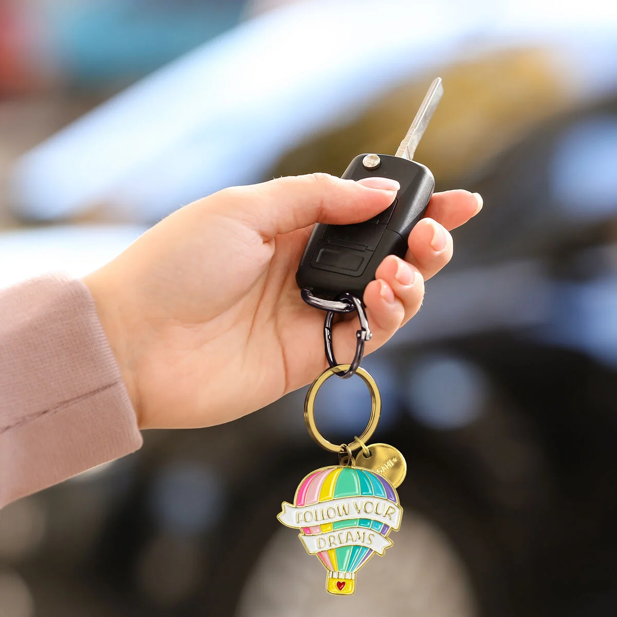Enamel Key Chain - Hot Air Balloon - What a Key Ring!
