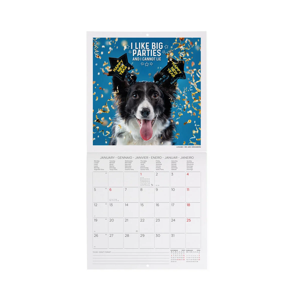 2026 Wall Calendar - 18 x 18 cm