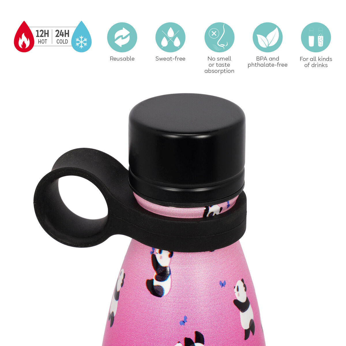 500 ml Vacuum Bottle - Panda - Hot & Cold