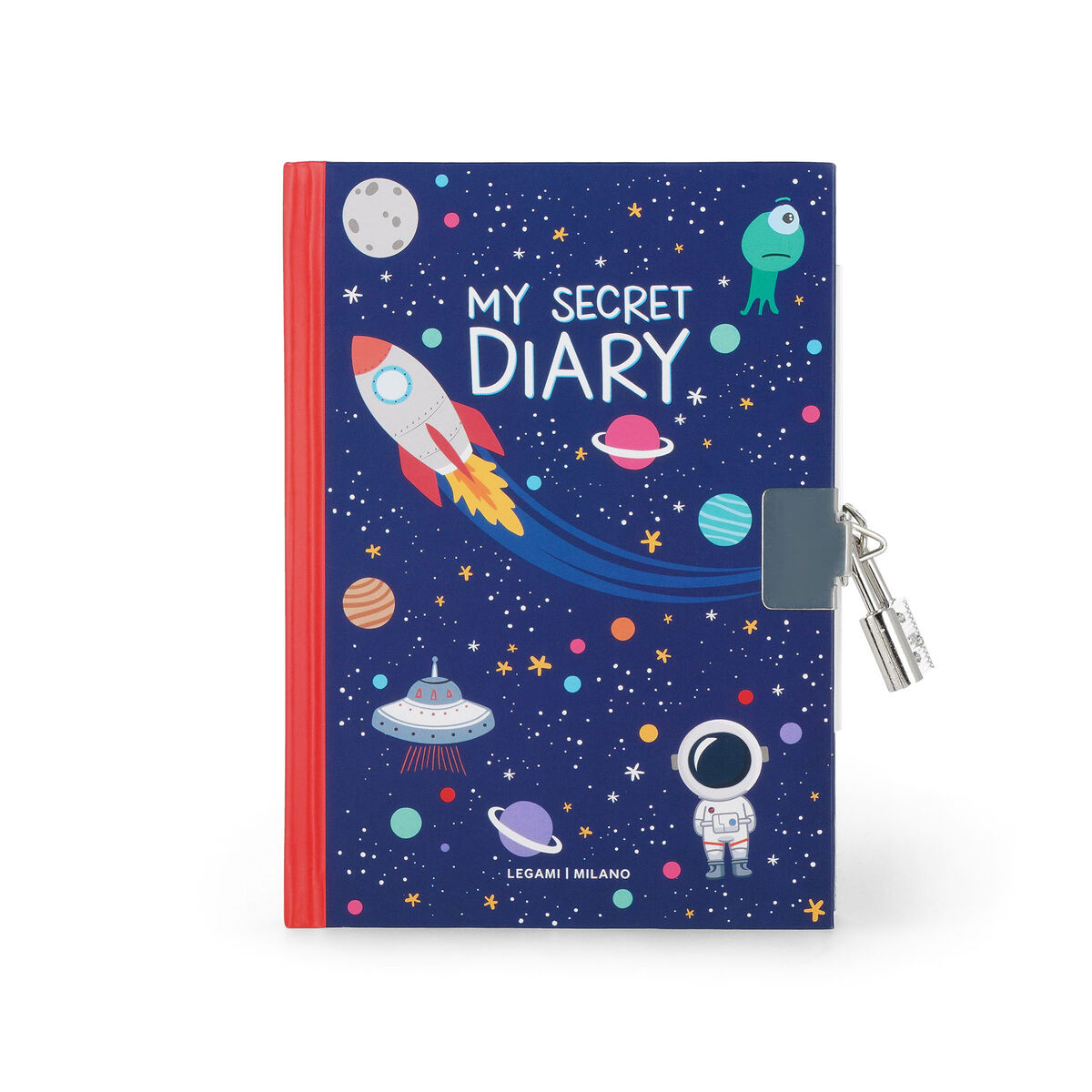 Secret Diary with Padlock and Illustrated Hard Cover - Space - My Secret Diary