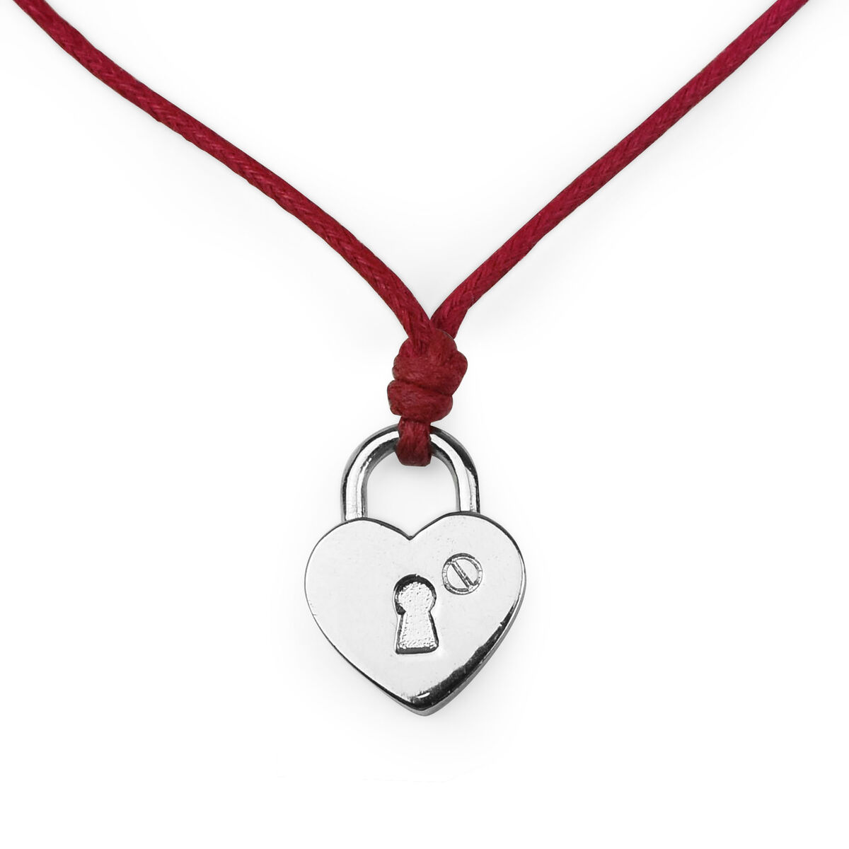 Passionate Bonds - Silver Pendant - Heart Padlock