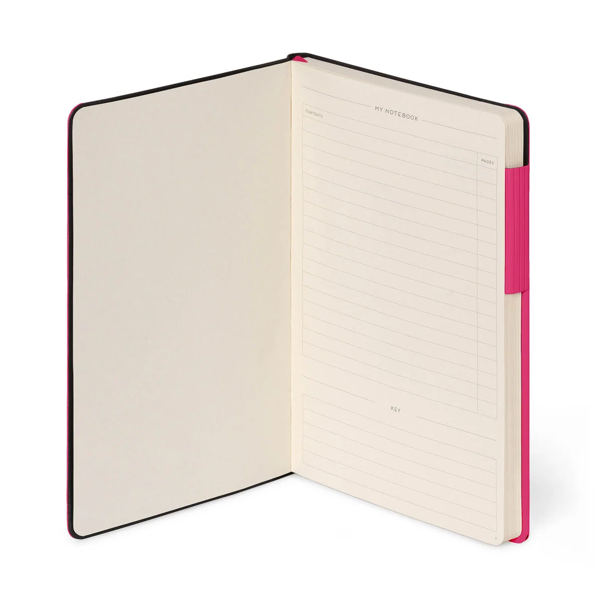 Notebook with Blank Pages and Monochrome Soft Cover - Raspberry - My Notebook