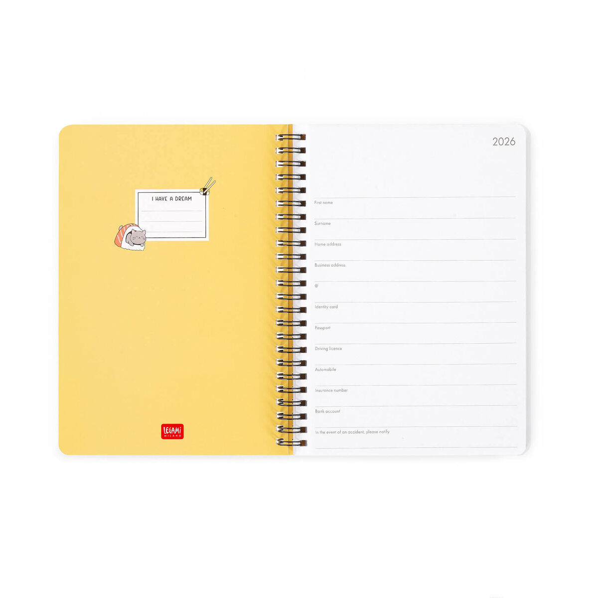 12-Month Large Weekly Spiral-Bound Diary - 2026