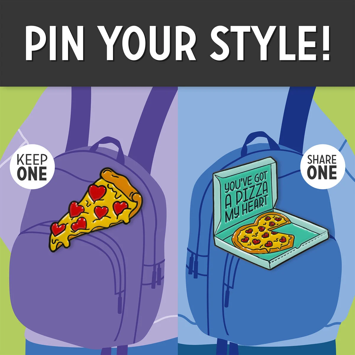Pizza Enamel Metal Pin - Pin Your Style!