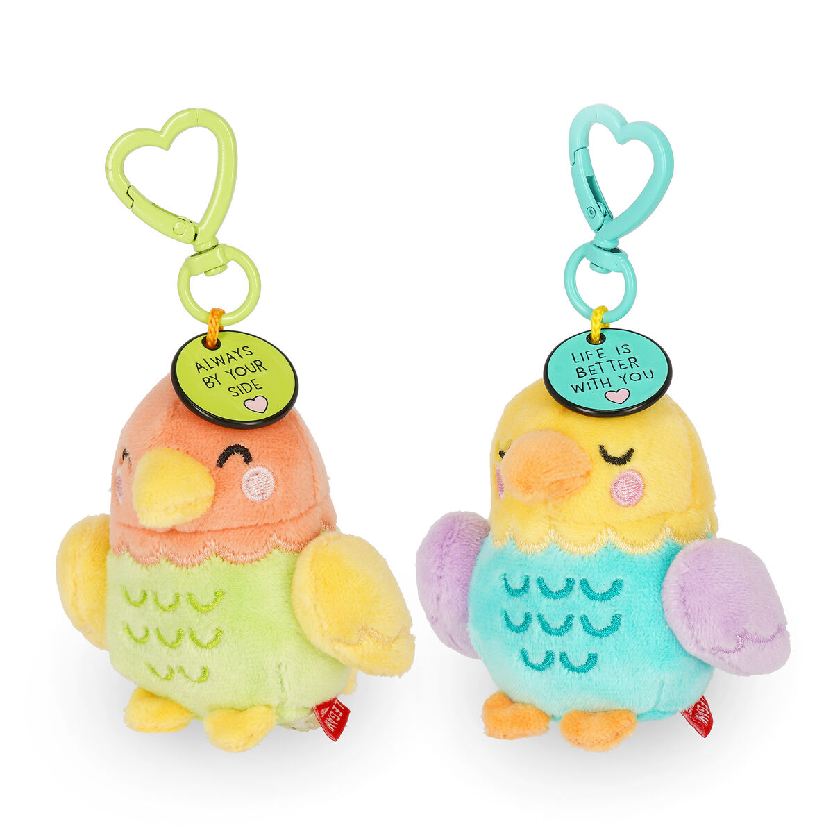 2 Key Rings with a Stuffed Toy - Super Soft! - Tiny