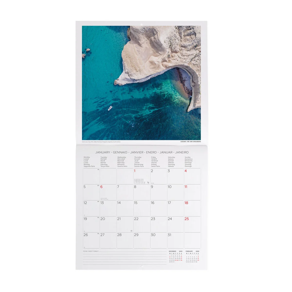 2026 Wall Calendar - 30 x 29 cm