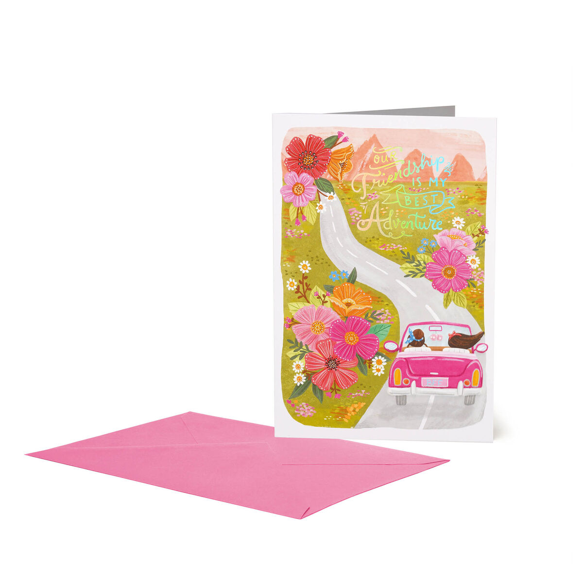 Greeting Card - Large - Love&Friendship - Friendship Car