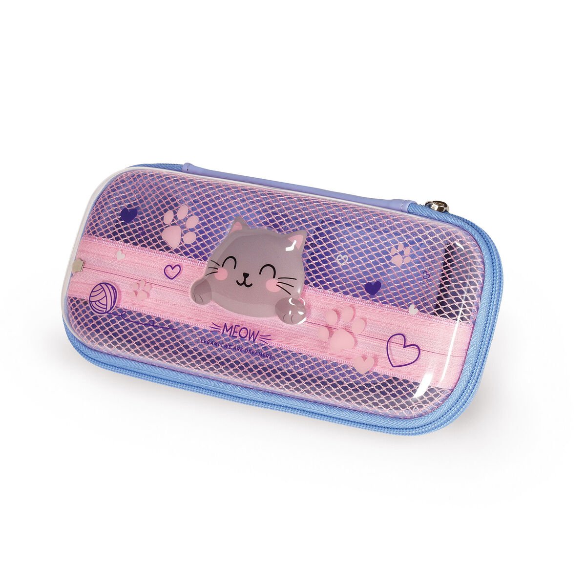 Kitty Rigid Transparent Pencil Case - WonderWow