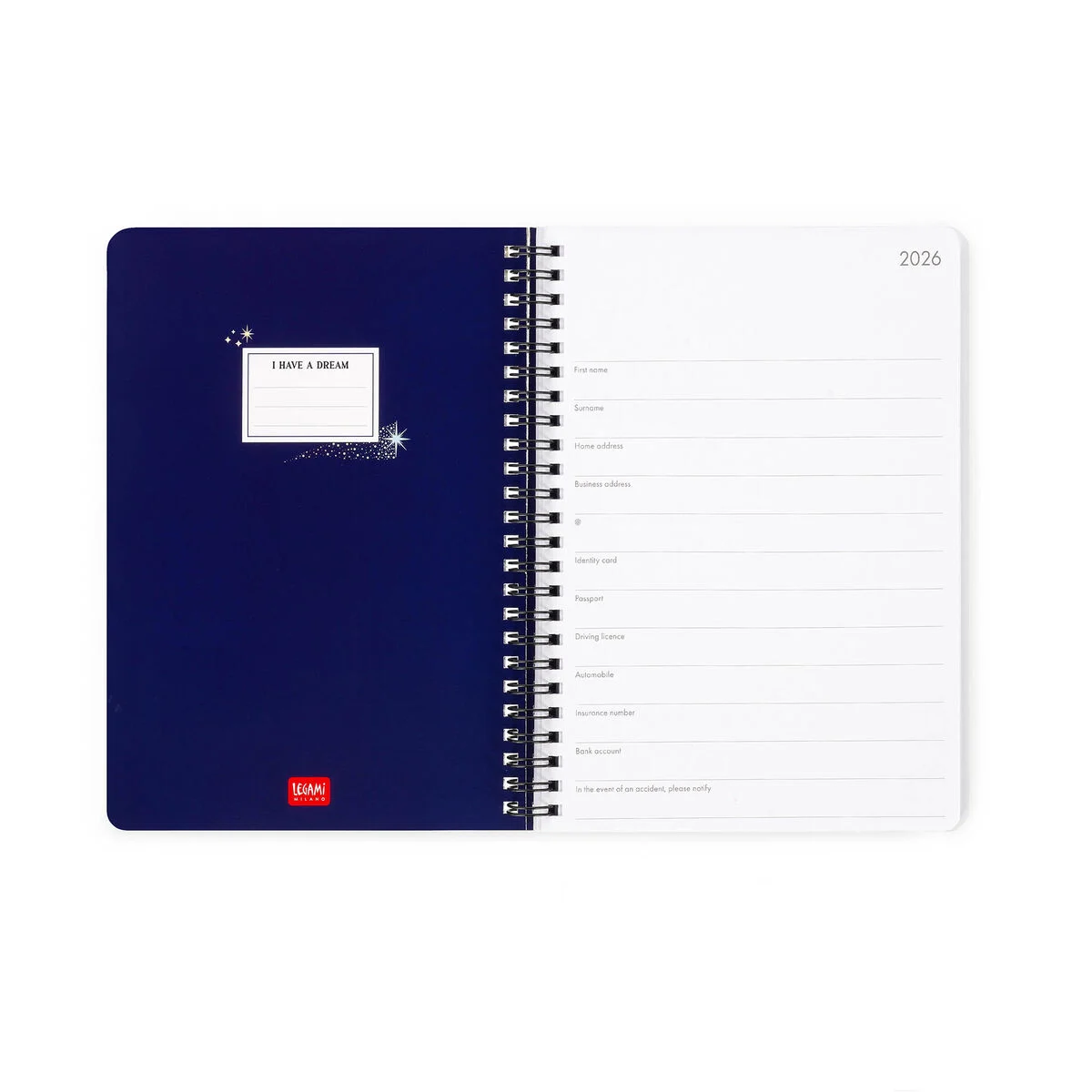 12-Month Large Weekly Spiral-Bound Diary - 2026