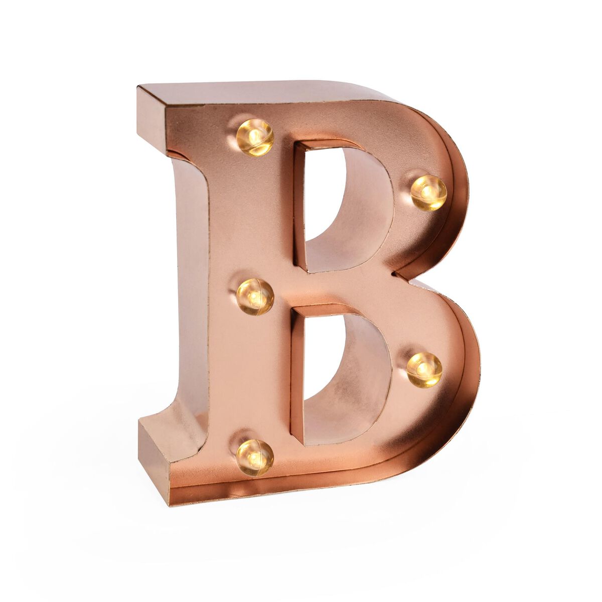 Rose Gold Light-Up Decorative Letter - B - Mini Decorative Light