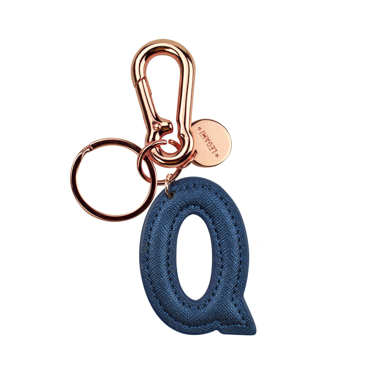 Key Ring with Initial Letter - Q / Blue - My Initial