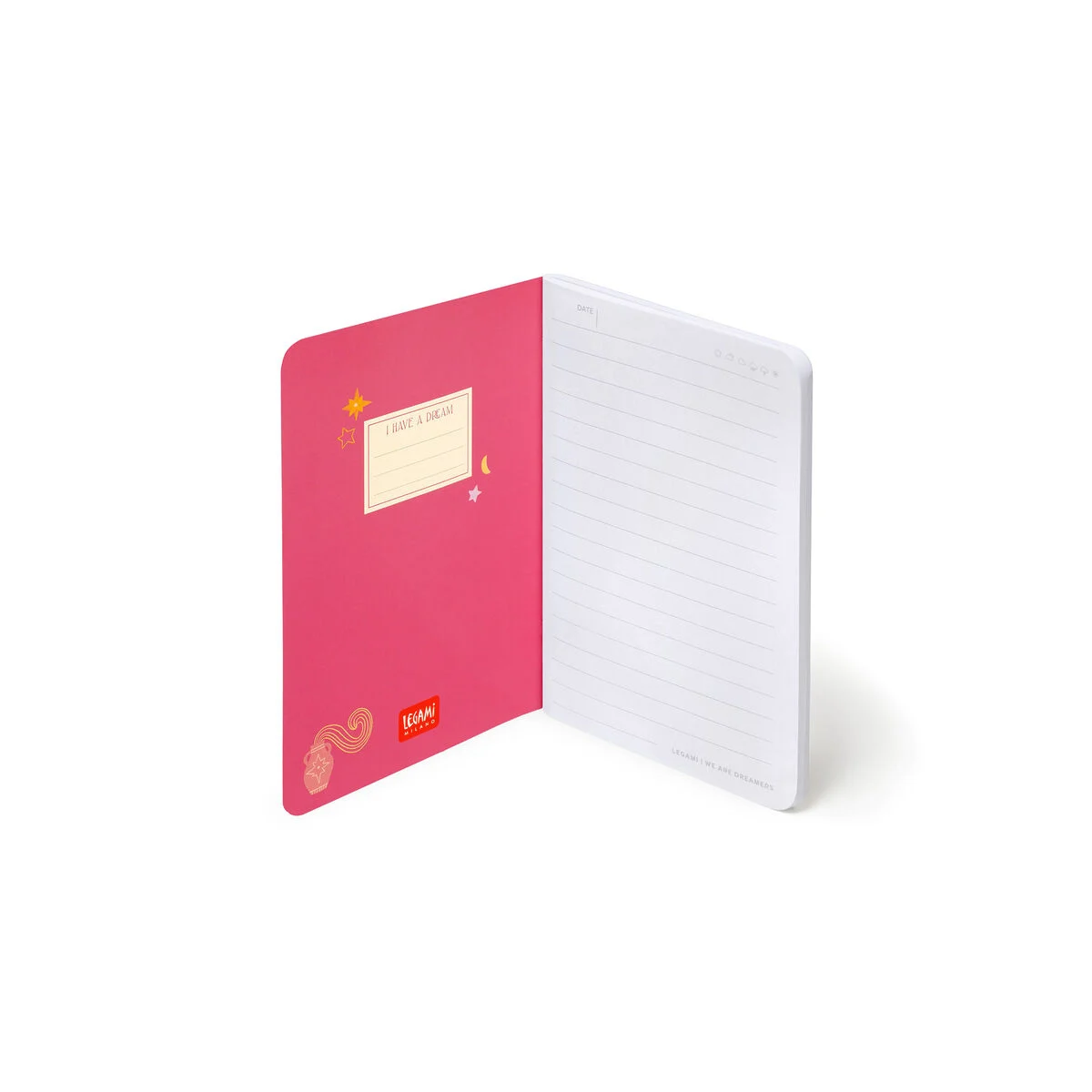 A6 Lined Notebook with Illustrated Hard Cover - Zodiac