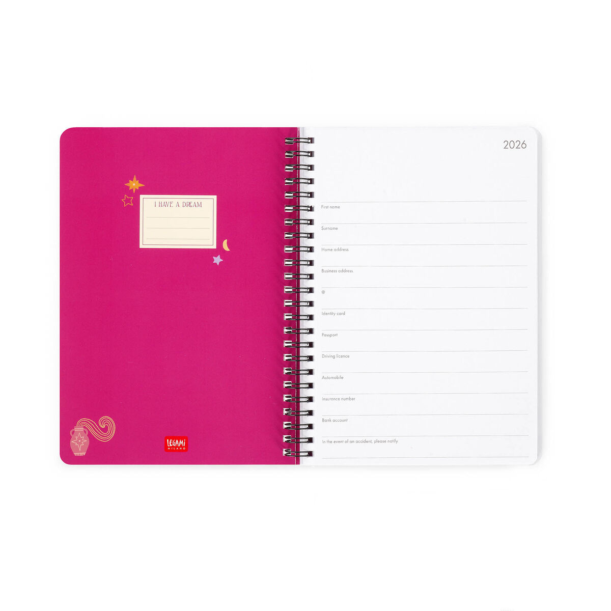 12-Month Large Weekly Spiral-Bound Diary - 2026