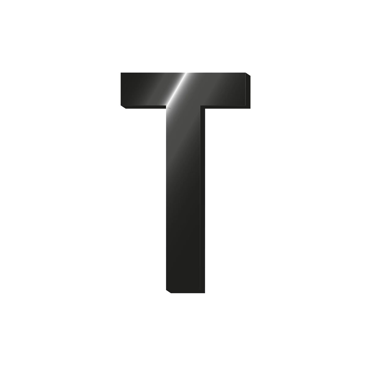 Decorative Adhesive Metal Letter - T - My Initial