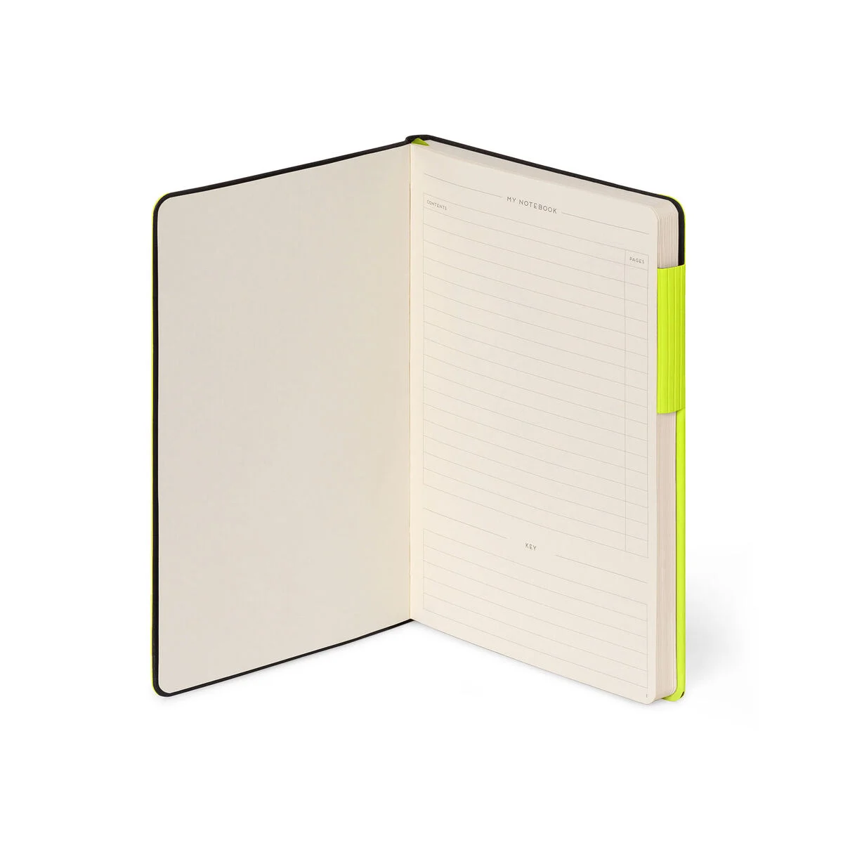 Lined Notebook with Monochrome Soft Cover - Chartreuse - My Notebook