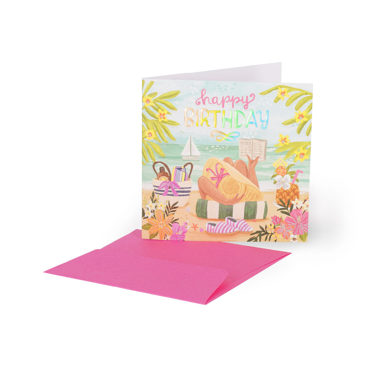 Birthday Card - Small - Small Greeting Card - Birthday Beach