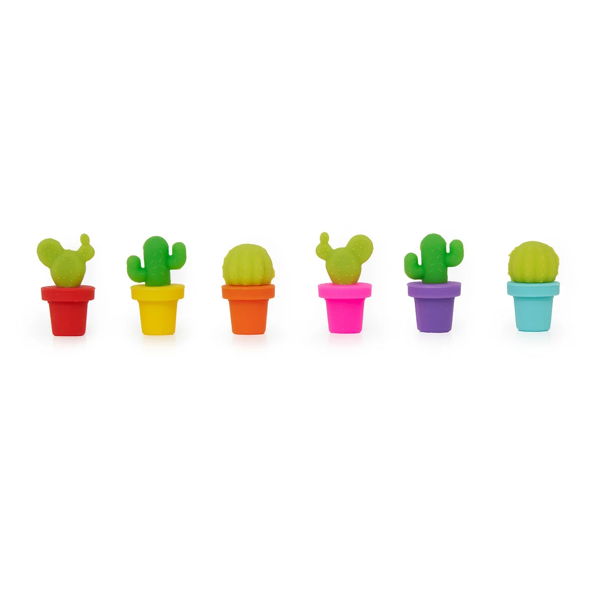 Set of 6 Drink Markers - Cactus Multicolour - Fiesta!