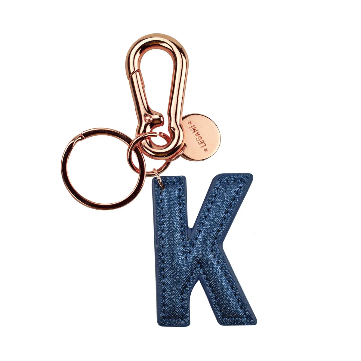 Key Ring with Initial Letter - K / Blue - My Initial