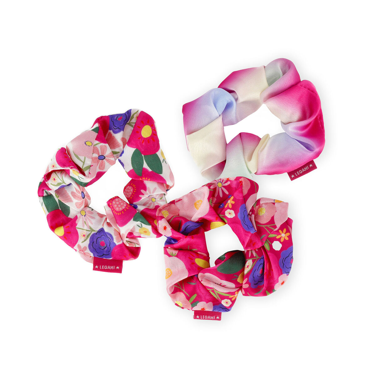 Set of 3 Flowers Hair Scrunchies - Hair We Are!