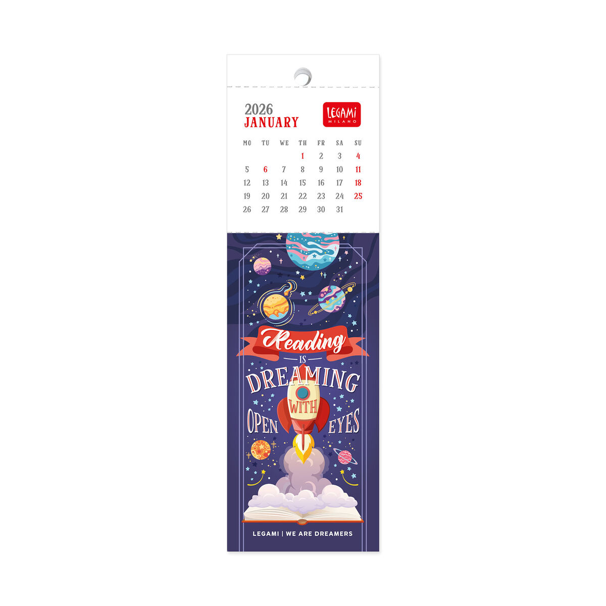 2026 Bookmark Calendar - 5,5 x 18 cm