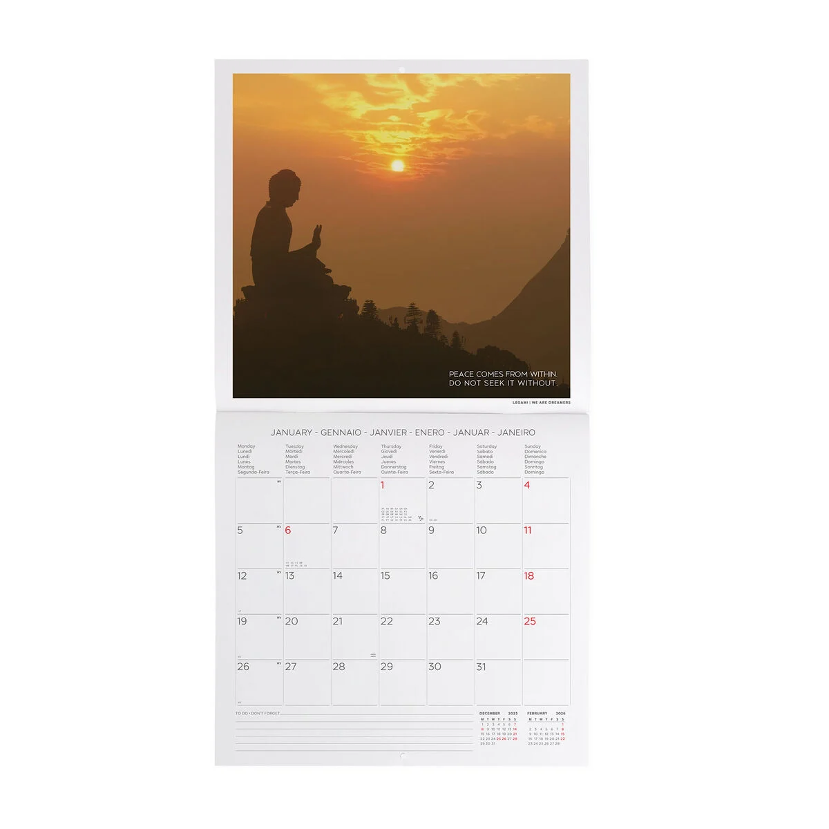 2026 Wall Calendar - 30 x 29 cm