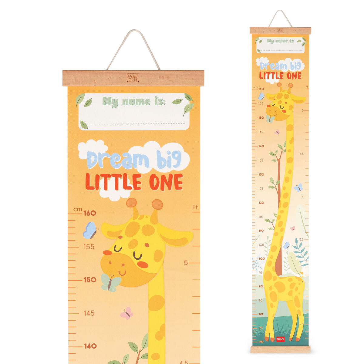 Wall-Hanging Height Chart - Giraffe - Dream Big Little One