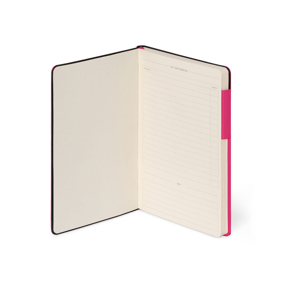 Notebook with Blank Pages and Monochrome Soft Cover - Raspberry - My Notebook