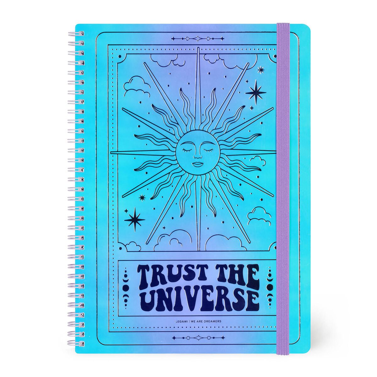 A4 Lined Notebook with Illustrated Hard Cover - Tarot - Spiral-Bound