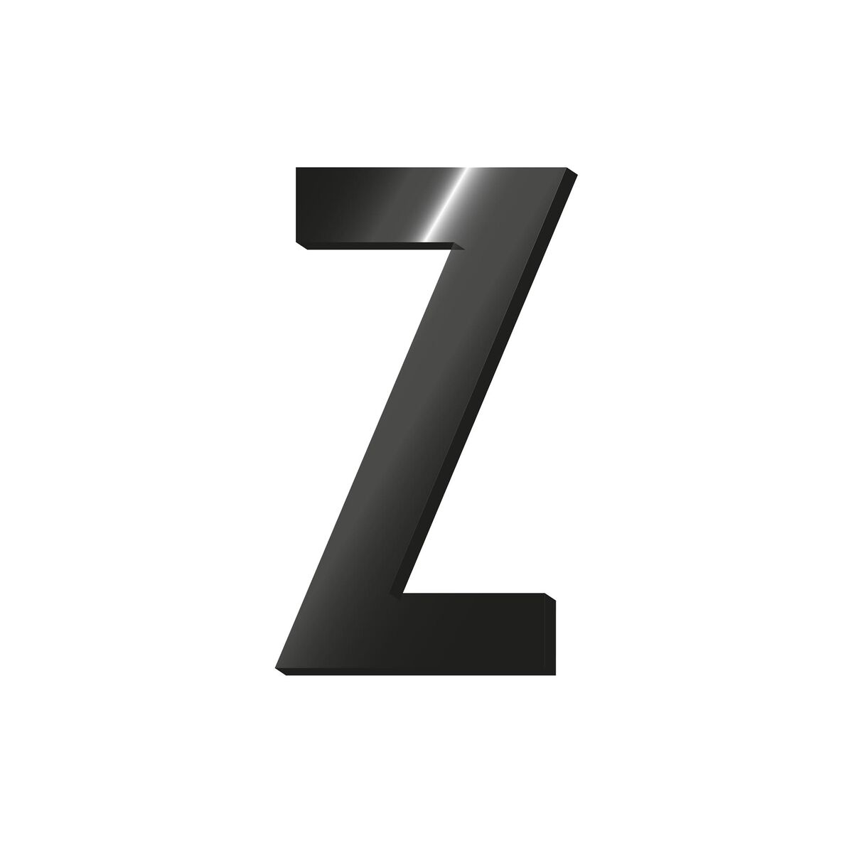 Decorative Adhesive Metal Letter - Z - My Initial