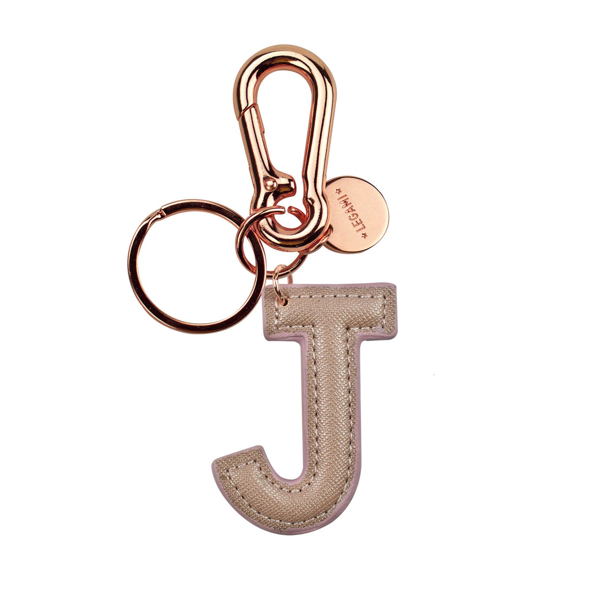 Key Ring with Initial Letter - J / Rose Gold - My Initial