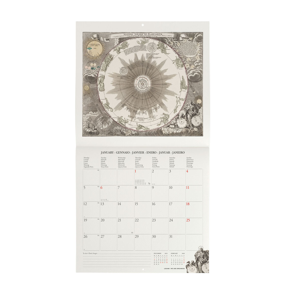 2026 Wall Calendar - 30 x 29 cm