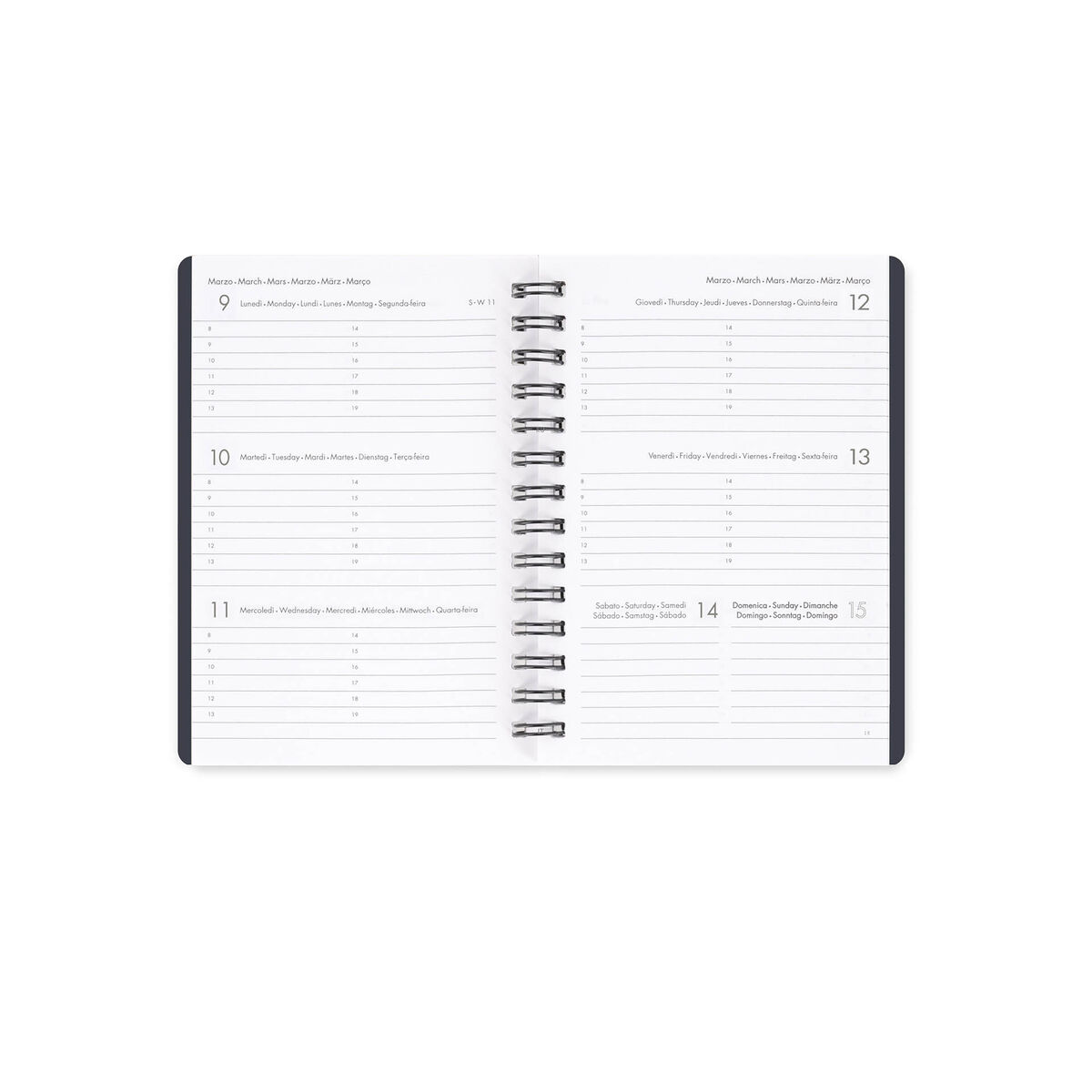 12-Month Small Weekly Spiral-Bound Diary - 2026