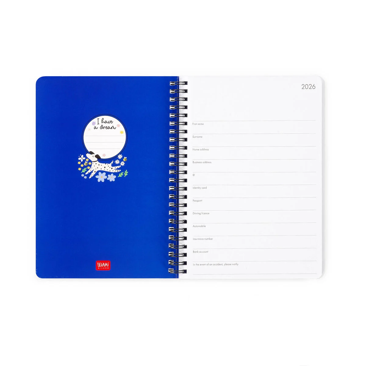 12-Month Large Weekly Spiral-Bound Diary - 2026