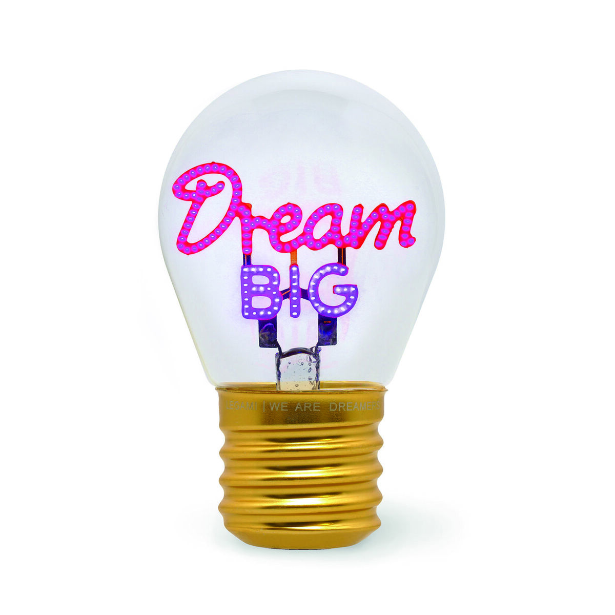 Decorative Lightbulb-Shaped Table Lamp - Dream Big - Bulb Fiction