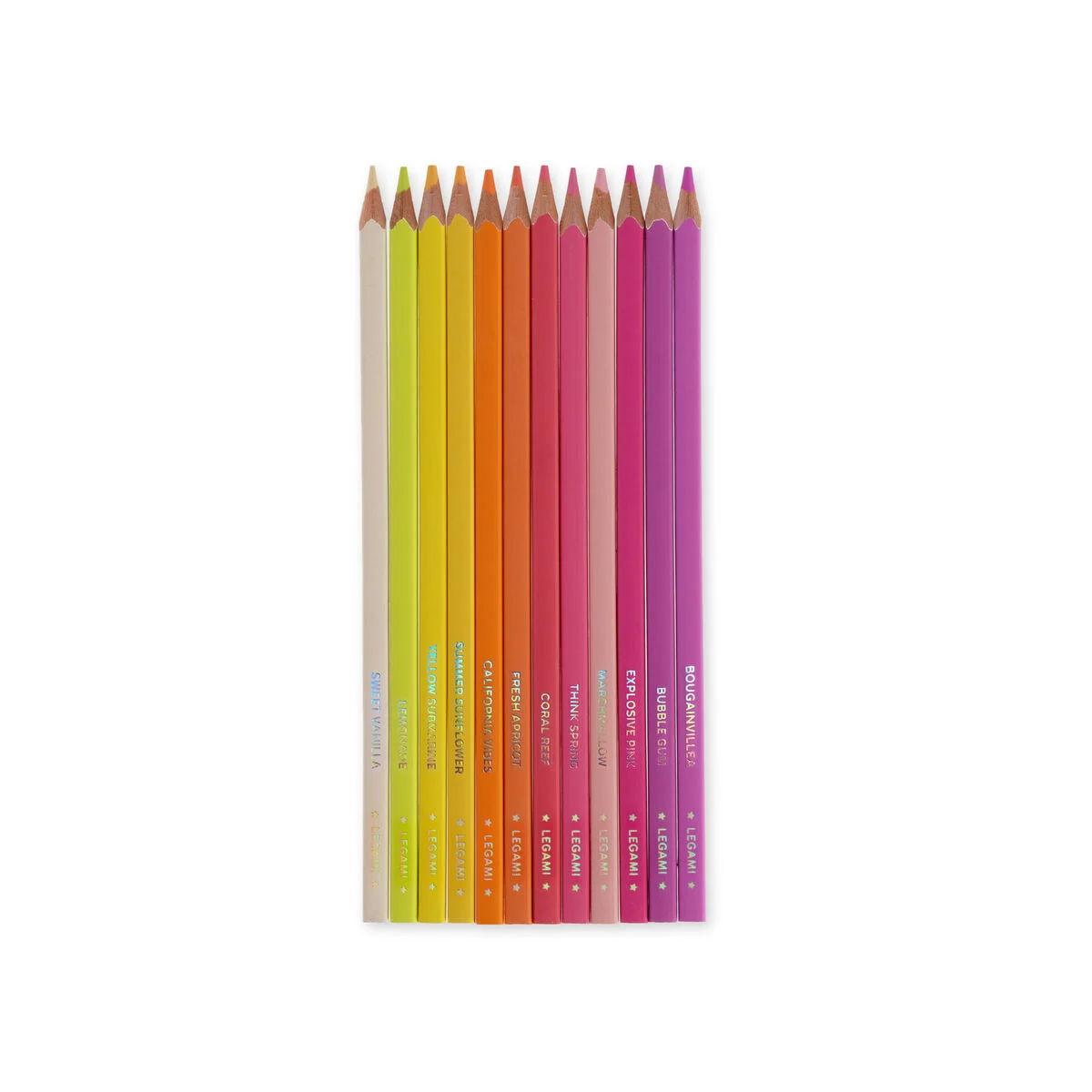 Set of 12 Colouring Pencils in Sunset Palette - Live Colourfully