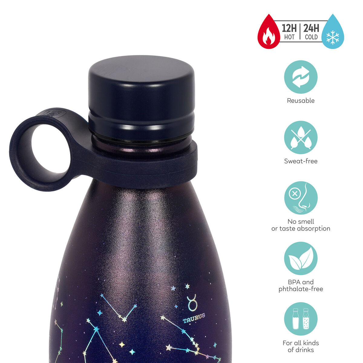 800 ml Vacuum Bottle - Stars - Hot & Cold